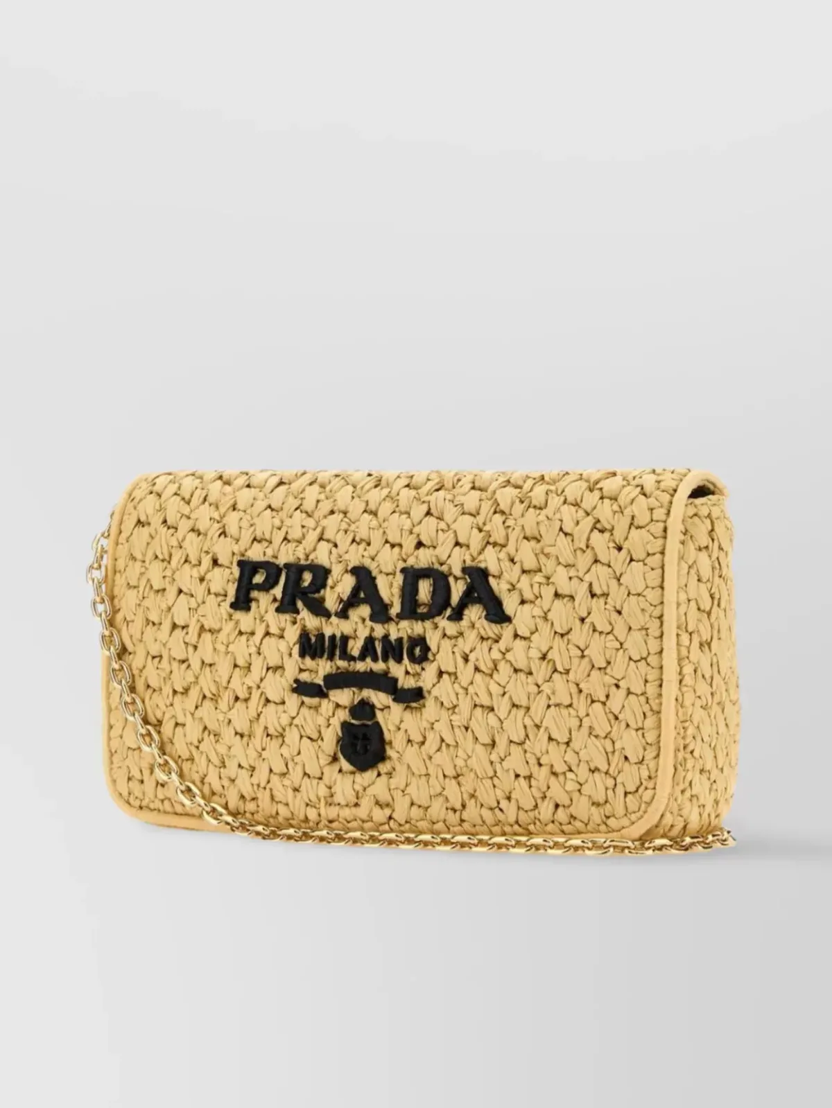 Prada Raffia Umhängetasche in Beige, Foto 2
