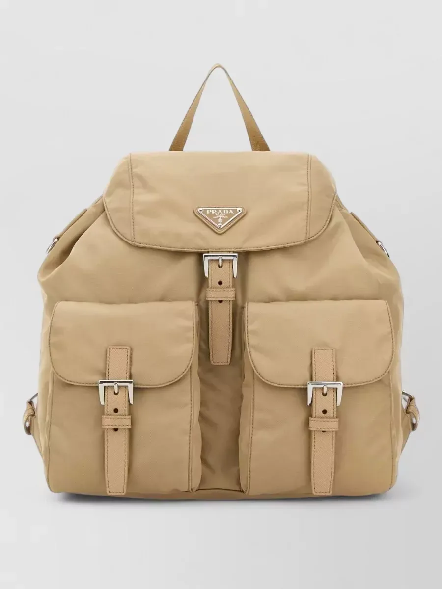 Prada Re-Nylon Medium Backpack in Tan, photo 1