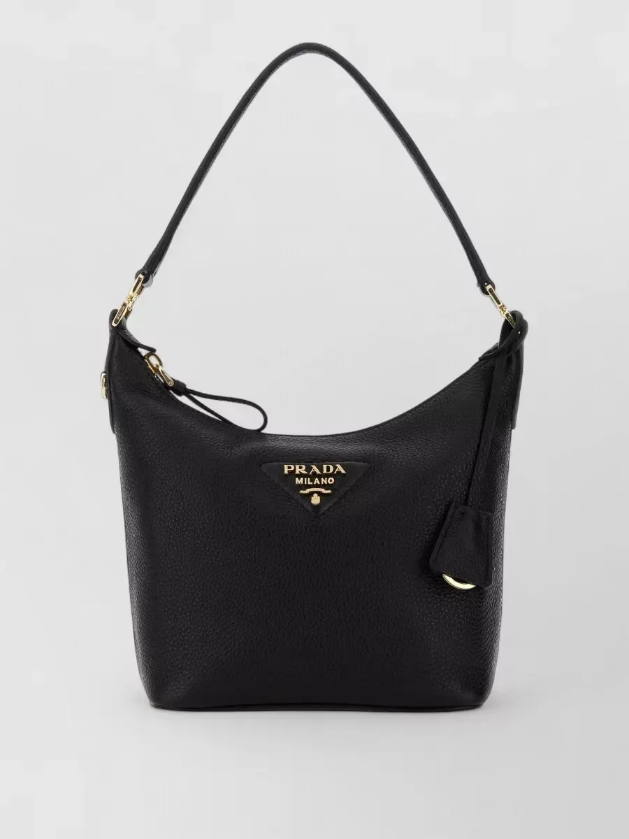 Prada Hirschleder Schultertasche in Schwarz, Foto 1