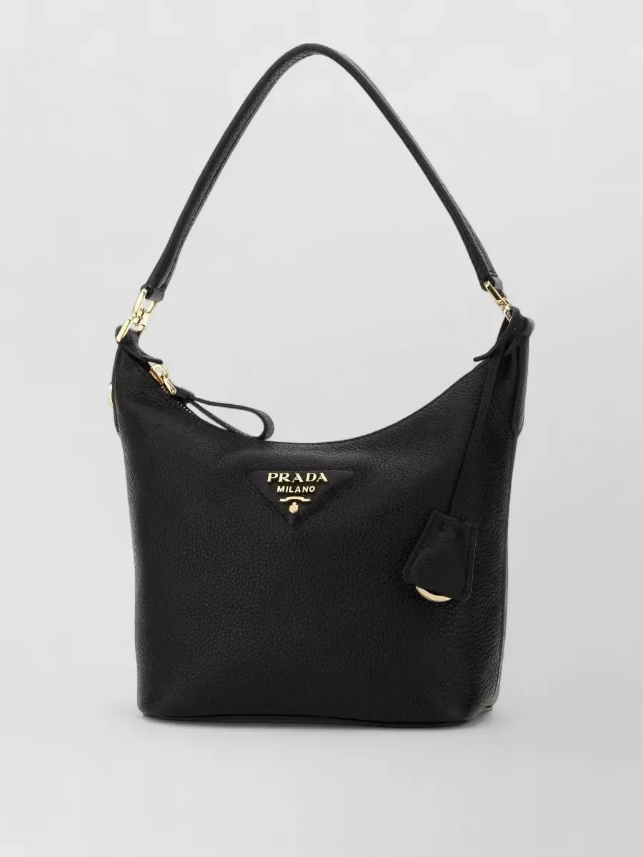 Prada Hirschleder Schultertasche in Schwarz, Foto 2