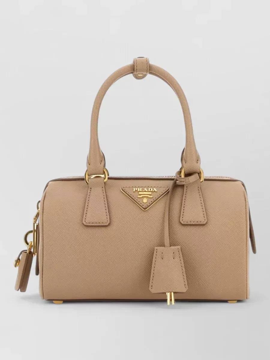 Prada Leather Top Handle Bag em Camel, foto 1
