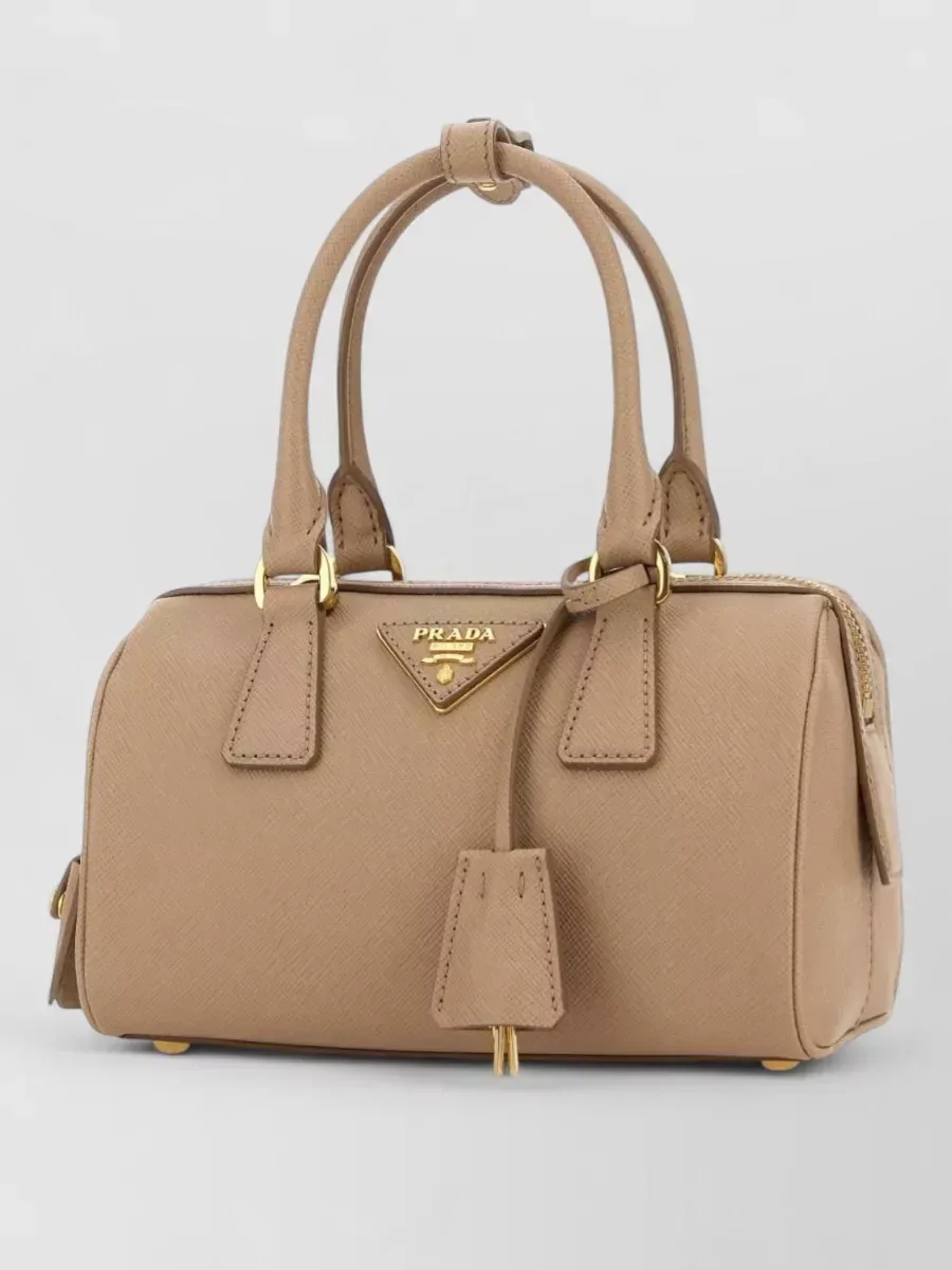 Prada Leather Top Handle Bag em Camel, foto 2