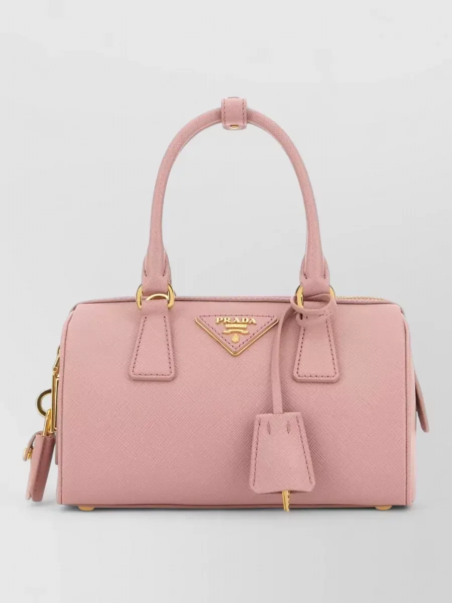 Prada Leather Top Handle Bag em Rosa, foto 1