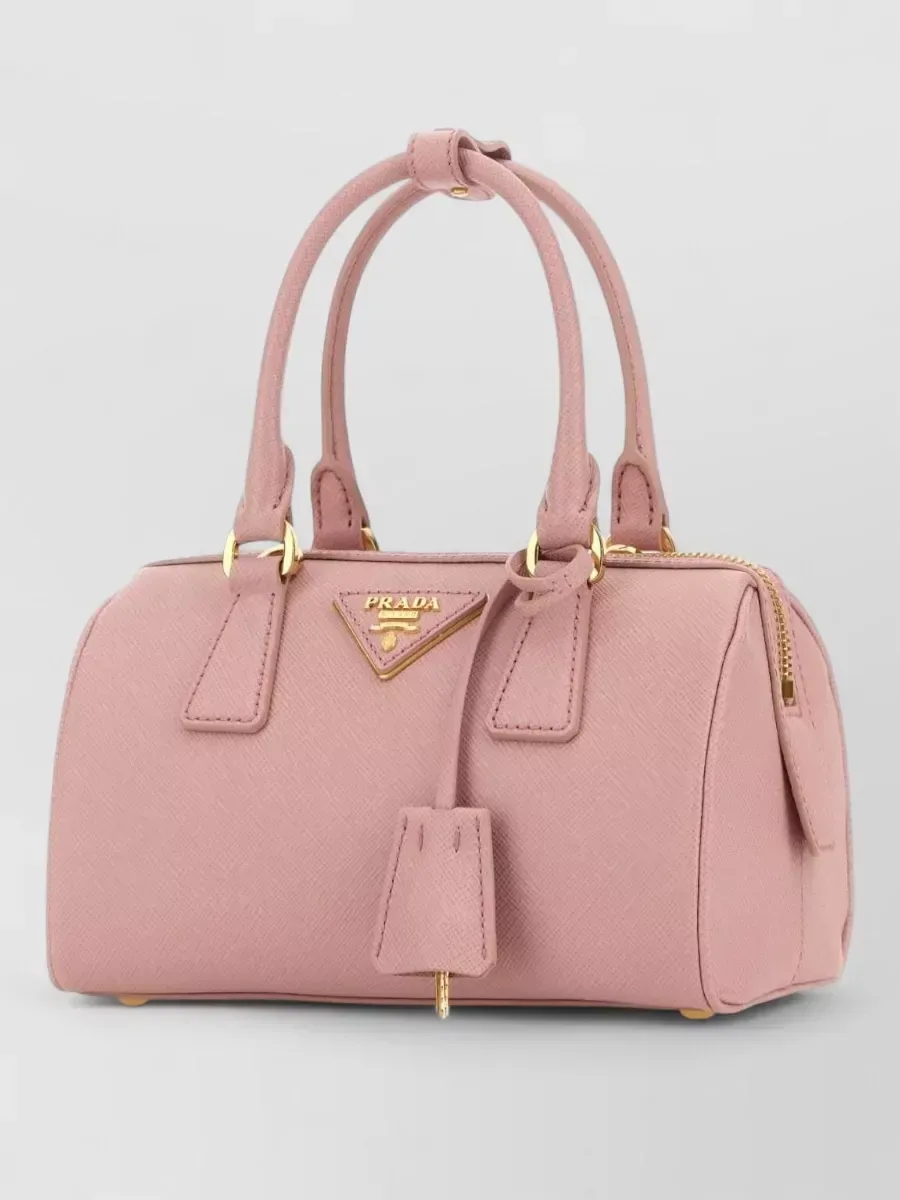 Prada Leather Top Handle Bag em Rosa, foto 2