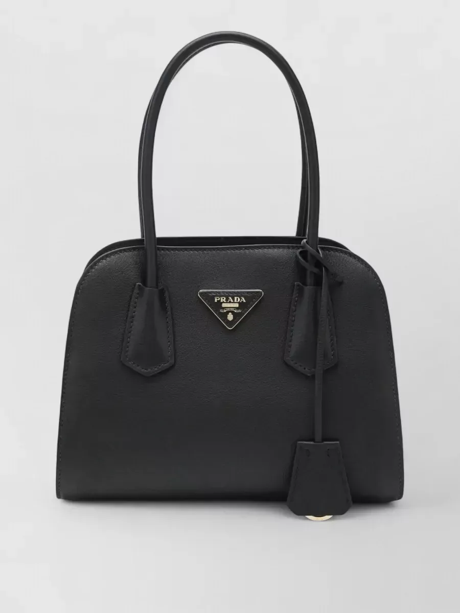 Prada Structured Top Handle Bag in Black, photo 1