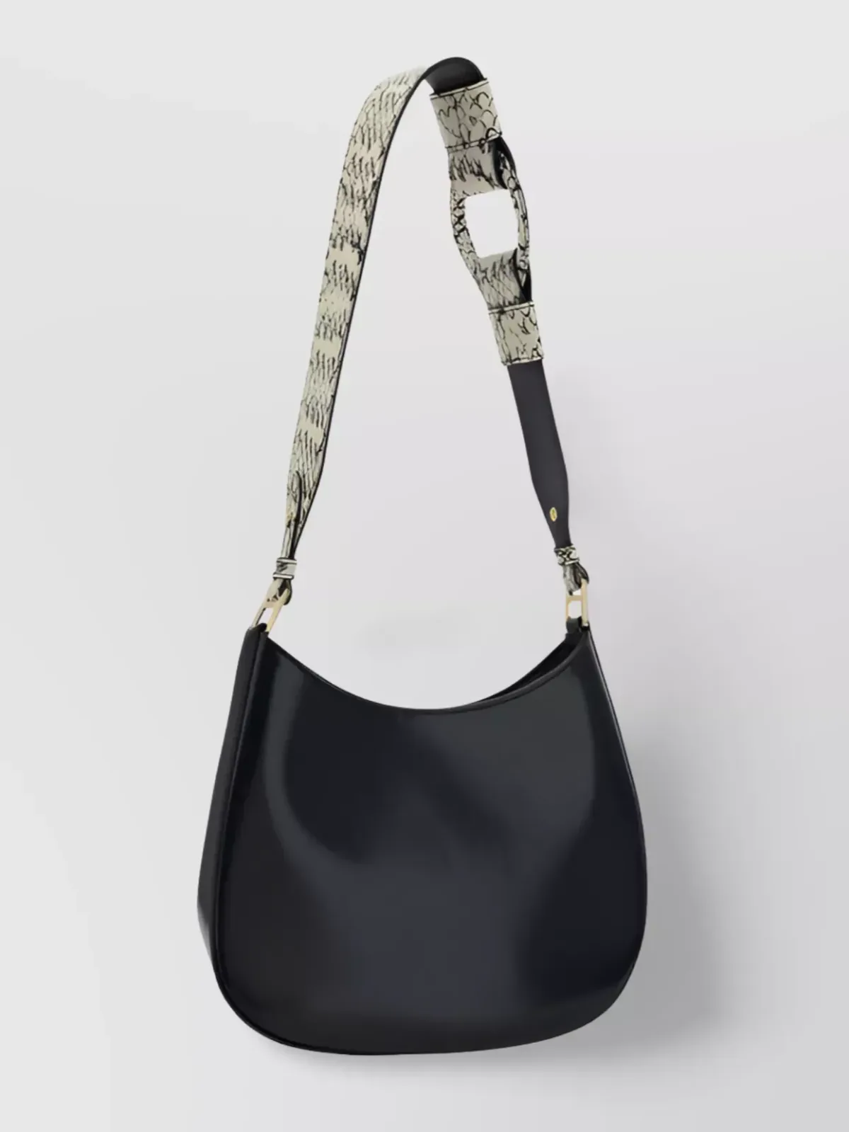 Bolso de hombro Prada Cleo de charol en negro, foto 3