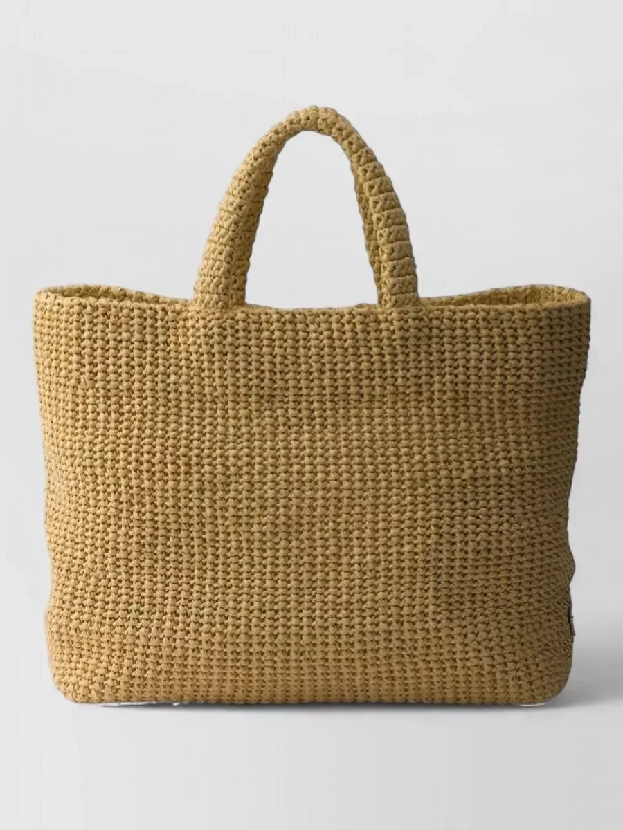 Prada Woven Tote in Beige, Foto 2