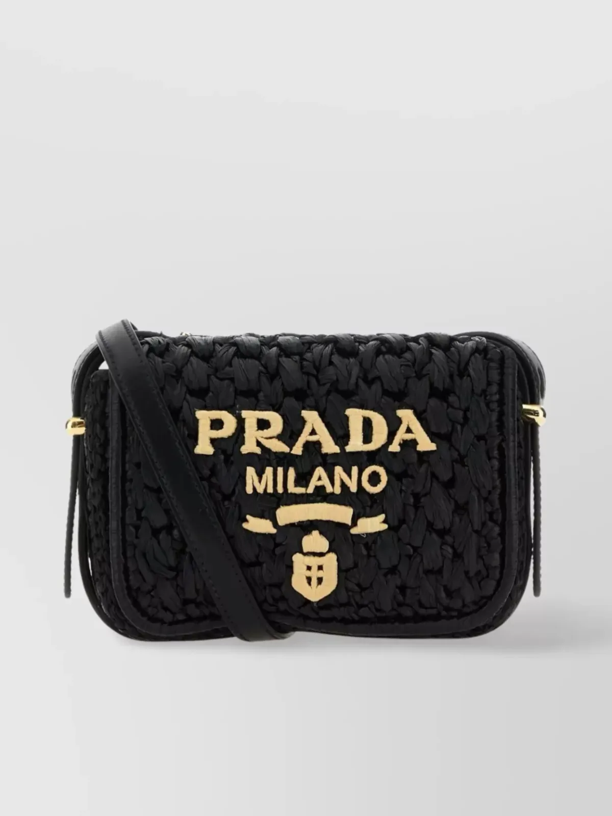 Mala de ombro Prada com aba em preto, foto 1