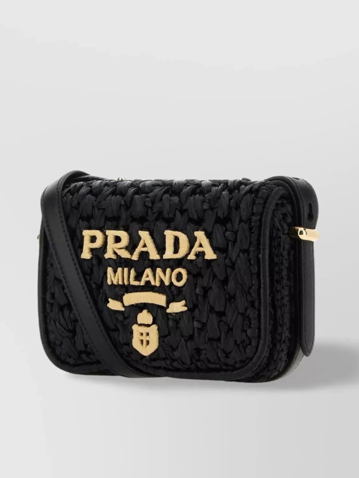 Mala de ombro Prada com aba em preto, foto 2