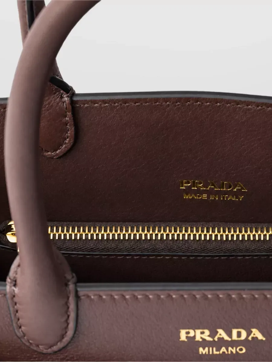 Borsa tote Prada Prelude Large in marrone, foto 4