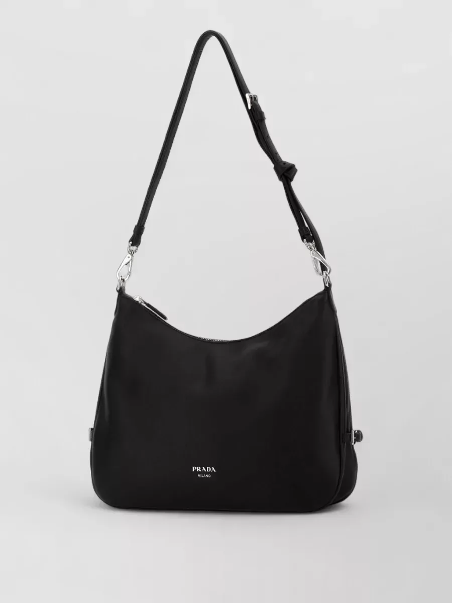 Prada Lederschultertasche in Schwarz, Foto 2