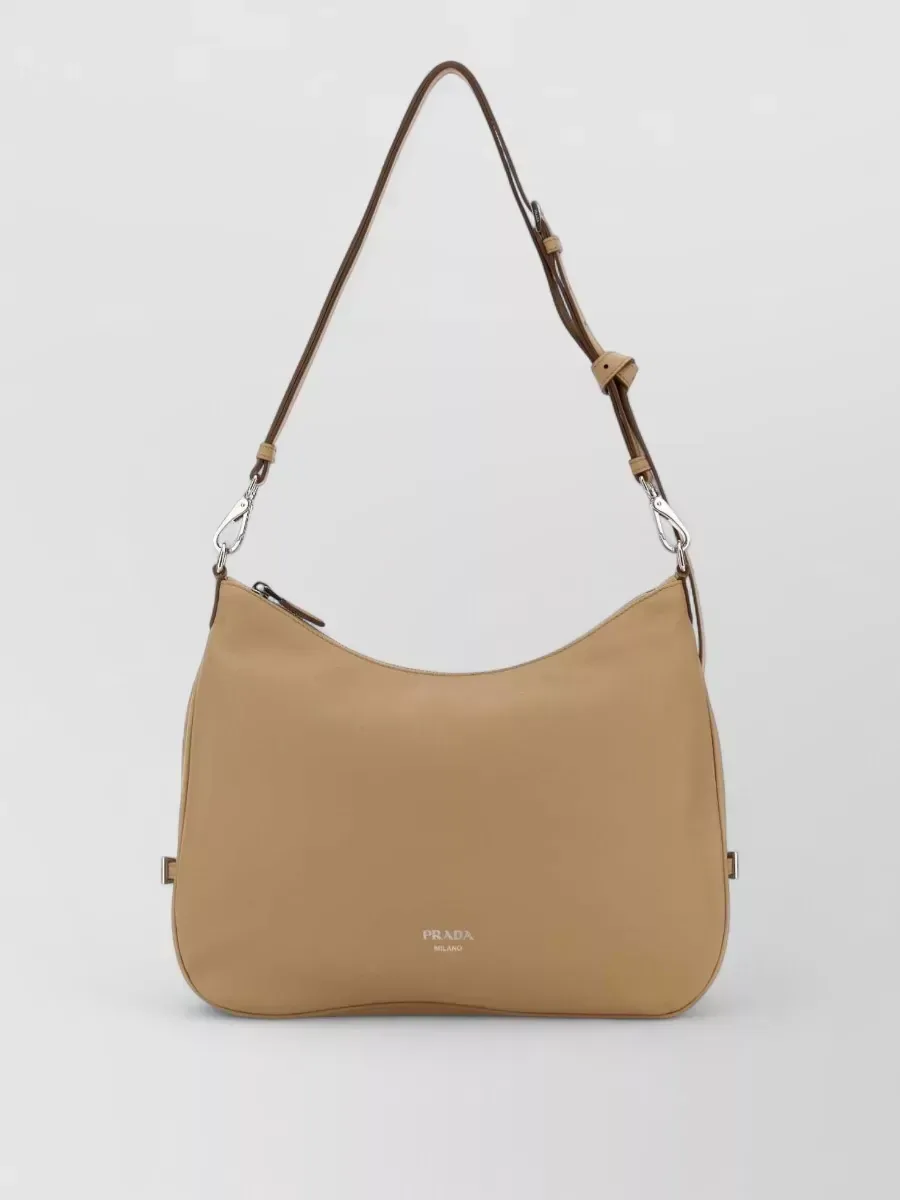 Prada Lederschultertasche in Sandbraun, Foto 1