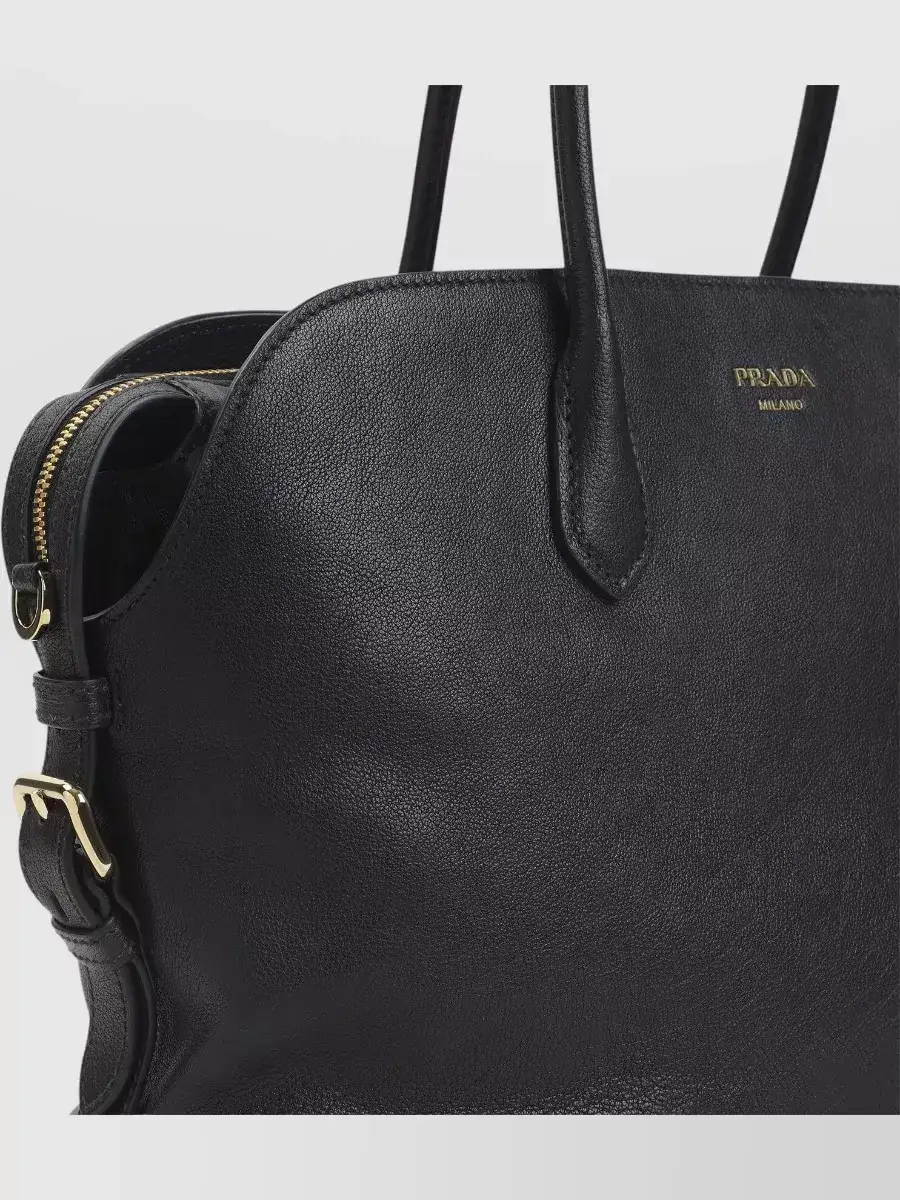 Prada Tote Bag aus Büffelleder in Schwarz, Foto 2