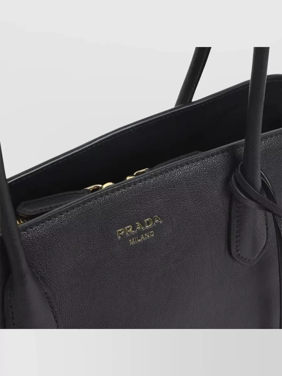 Prada Tote Bag aus Büffelleder in Schwarz, Foto 3