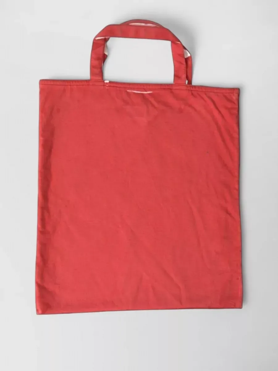 Borsa tote Prada in cotone rosso, foto 2