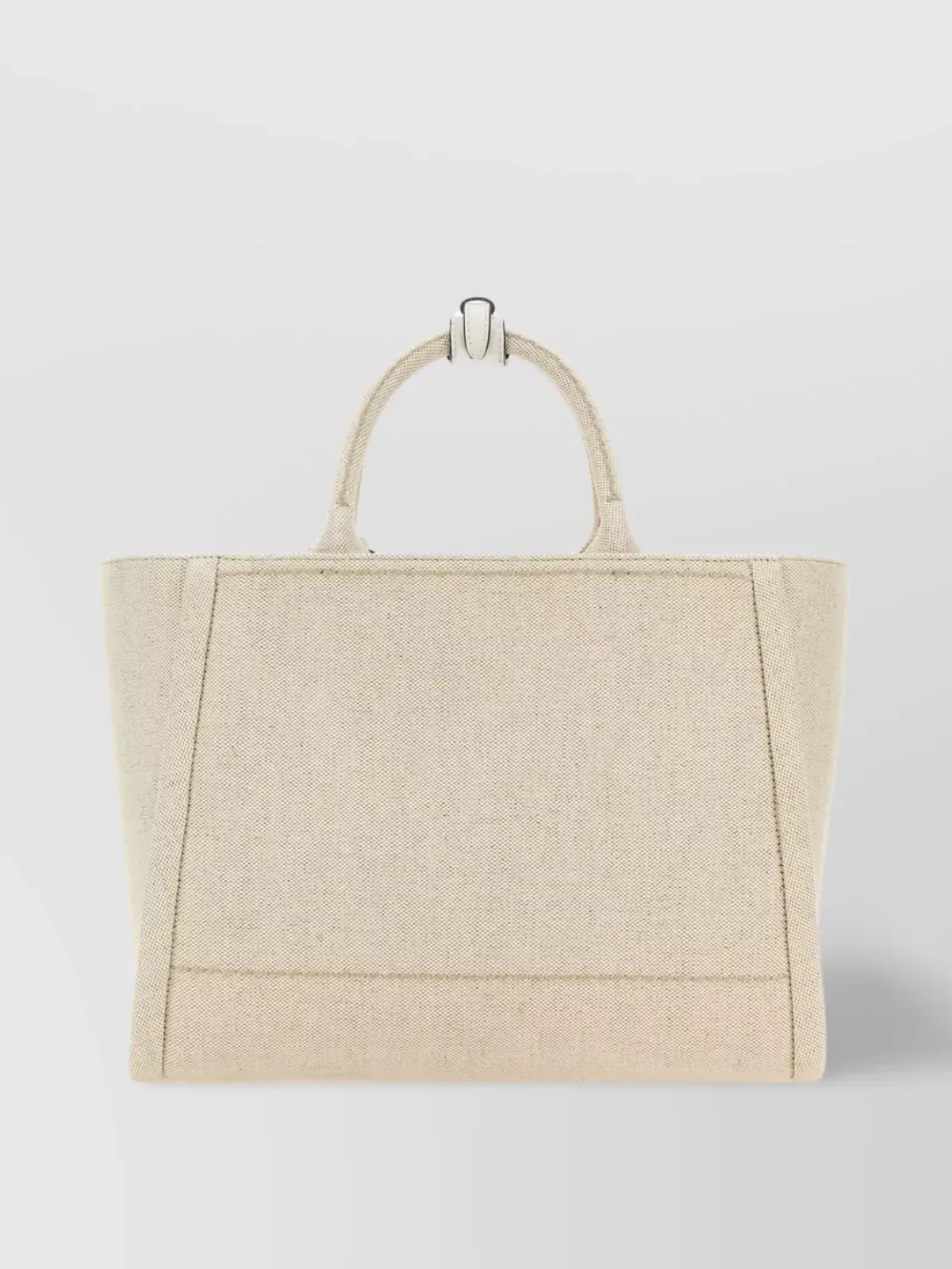 Prada Triangle Canvas Tote in Beige, Foto 2