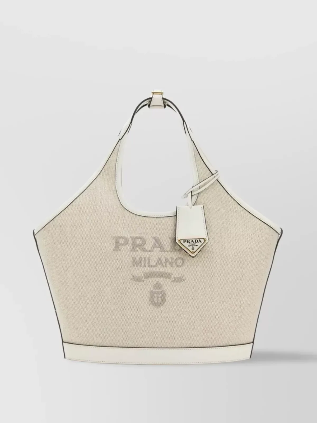 Mala de ombro Prada em linho bege, foto 1