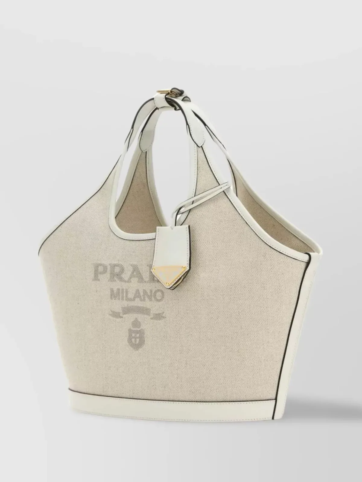Mala de ombro Prada em linho bege, foto 2