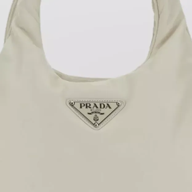 Borsa in pelle di agnello Prada bianca, dettaglio