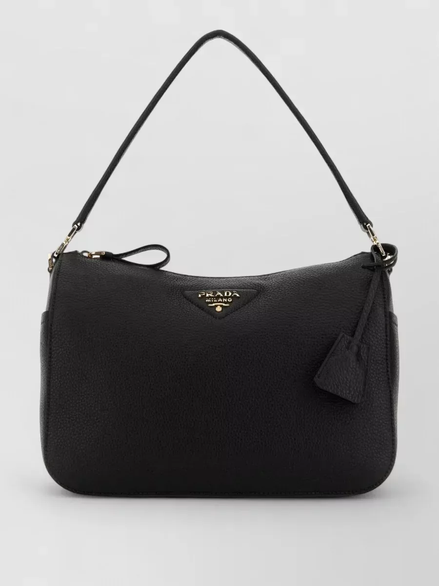 Prada Medium Deer Leather Shoulder Bag in Black, photo 1