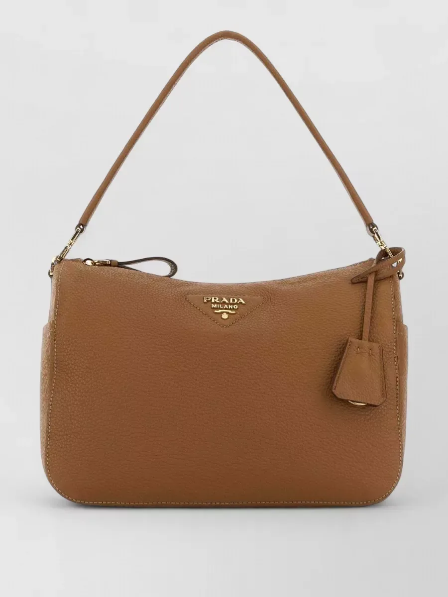 Prada Medium Deer Leather Shoulder Bag in Camel, photo 1