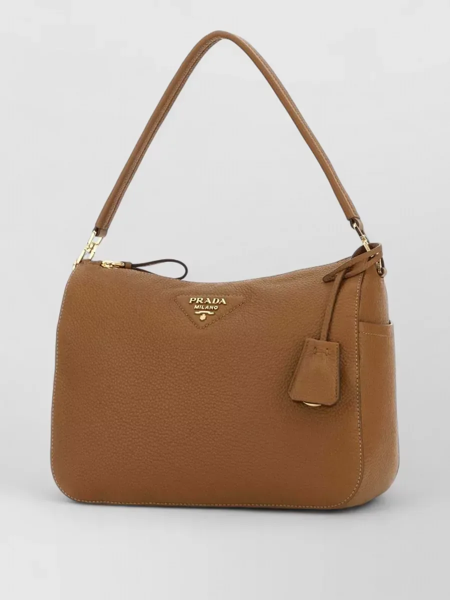 Prada Medium Deer Leather Shoulder Bag in Camel, photo 2