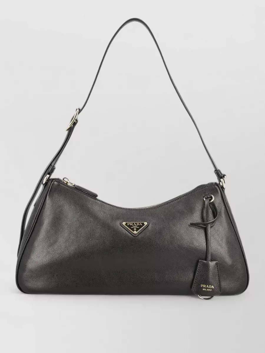 Prada Nappaleder Schultertasche in Schwarz, Foto 2