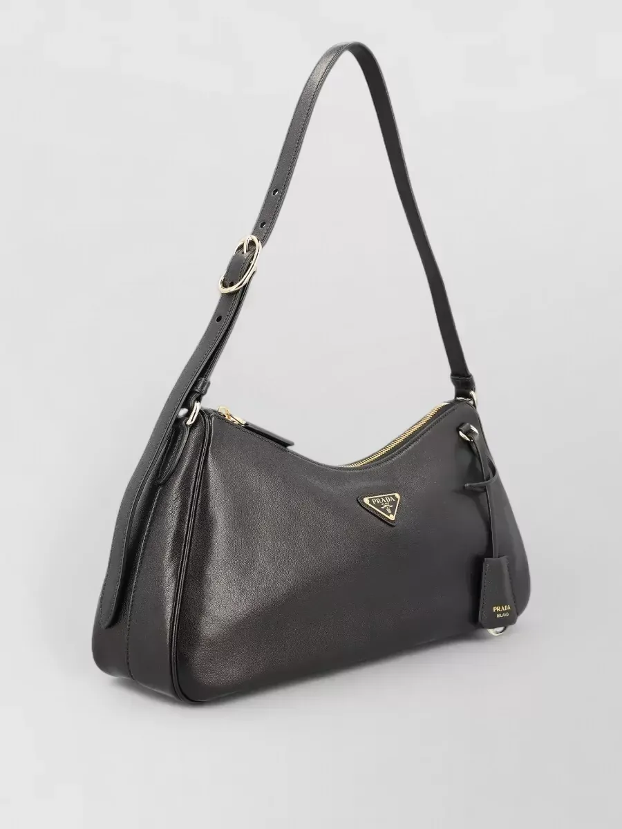 Prada Nappaleder Schultertasche in Schwarz, Foto 3