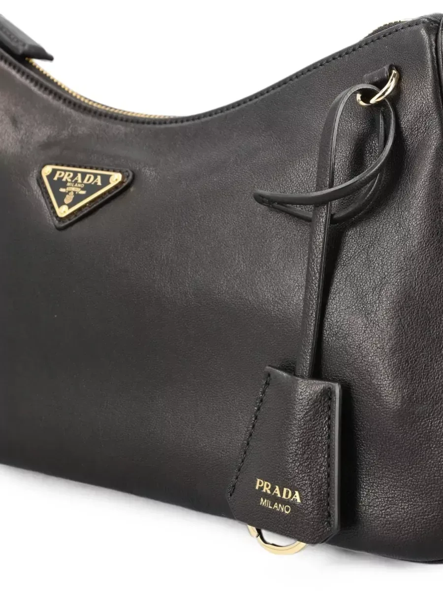 Prada Nappaleder Schultertasche in Schwarz, Foto 4