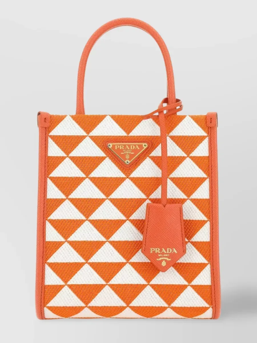 Mala de ombro Prada Symbole Micro em Laranja, fotografia 1