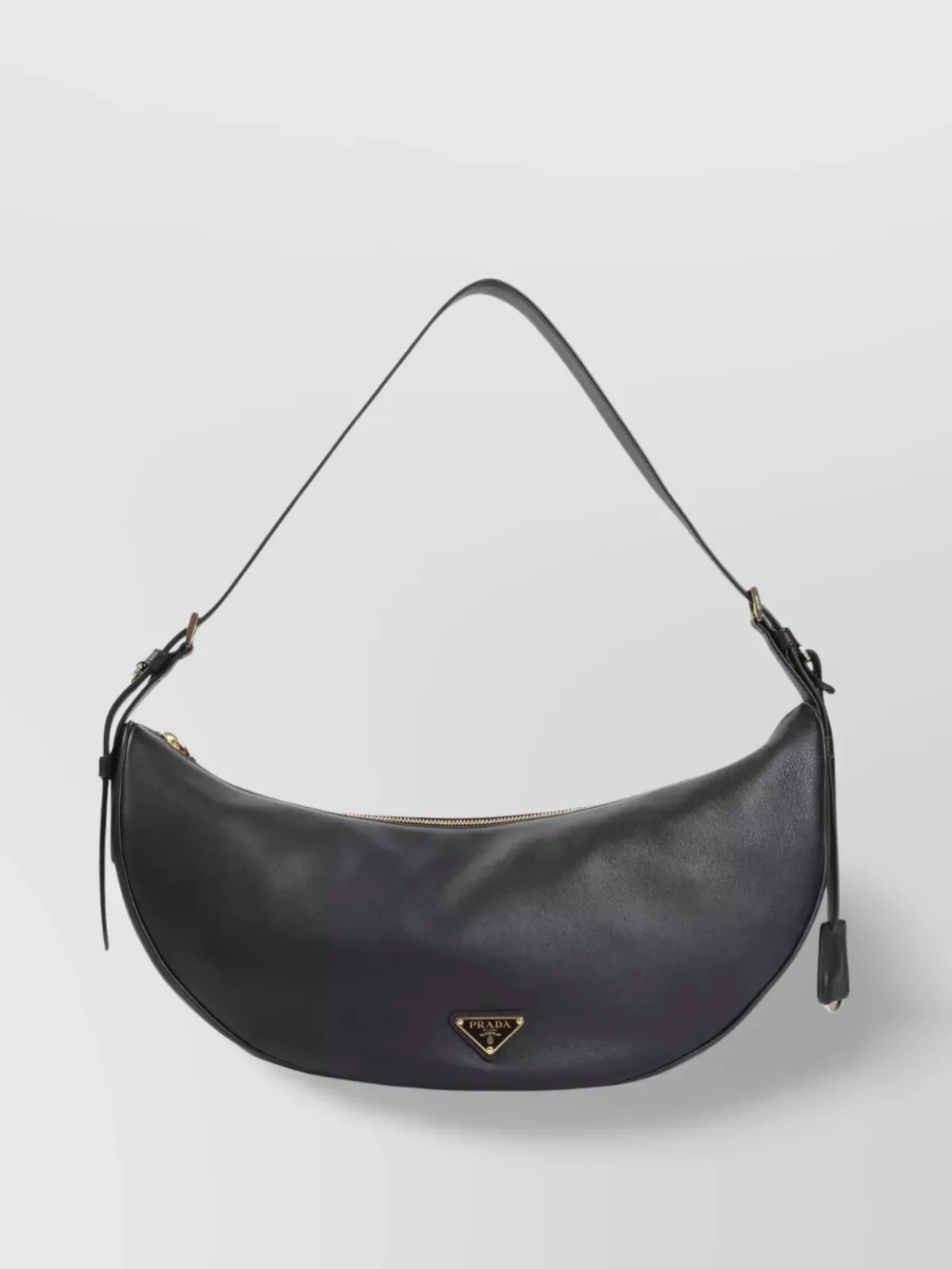 Prada Curved Schultertasche in Schwarz, Foto 1