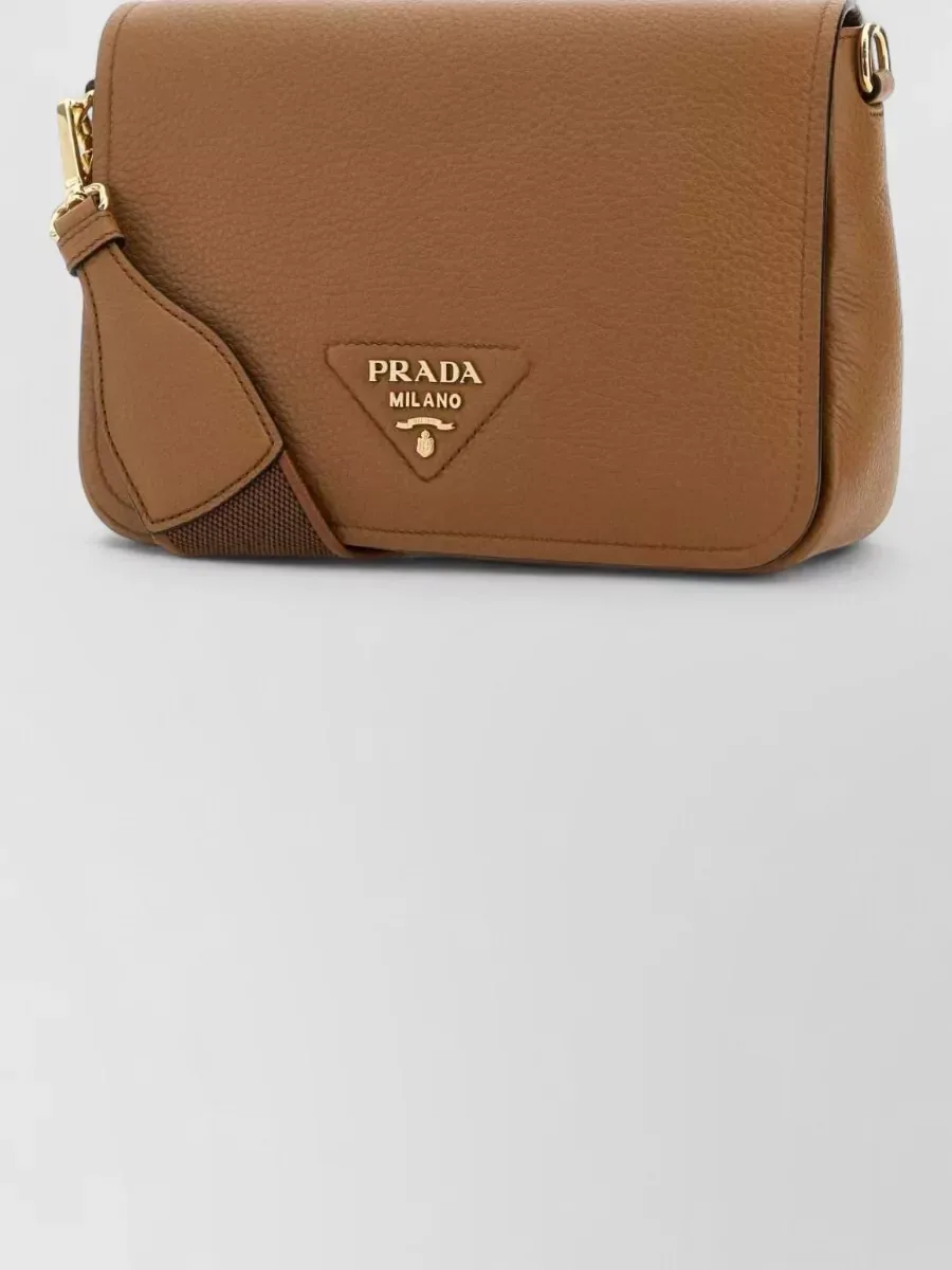 Borsa a tracolla Prada con patta, marrone, foto 2