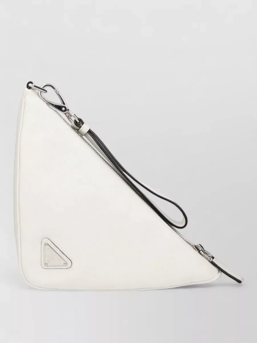 Prada Triangle Pouch in White, photo 2