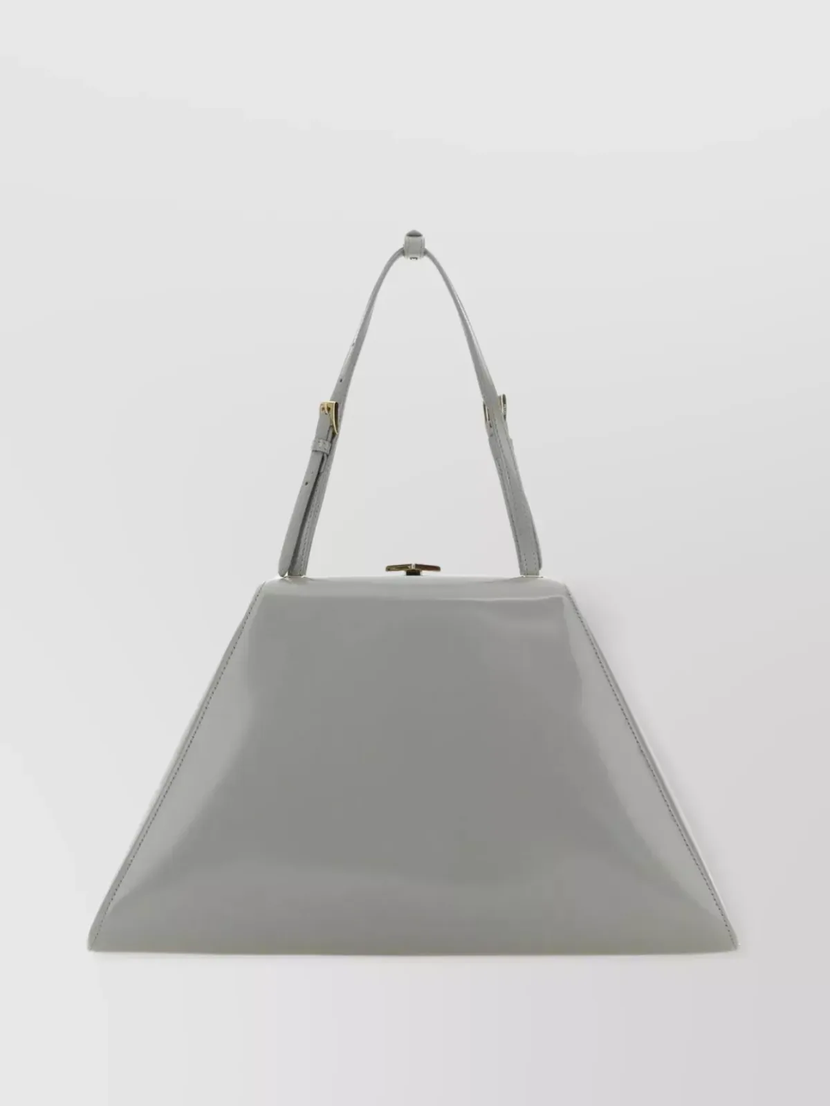 Prada Double Handle حقيبة كتف رمادية، صورة 1