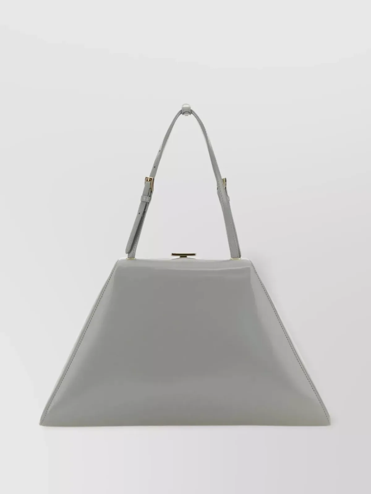 Prada Double Handle حقيبة كتف رمادية، صورة 2