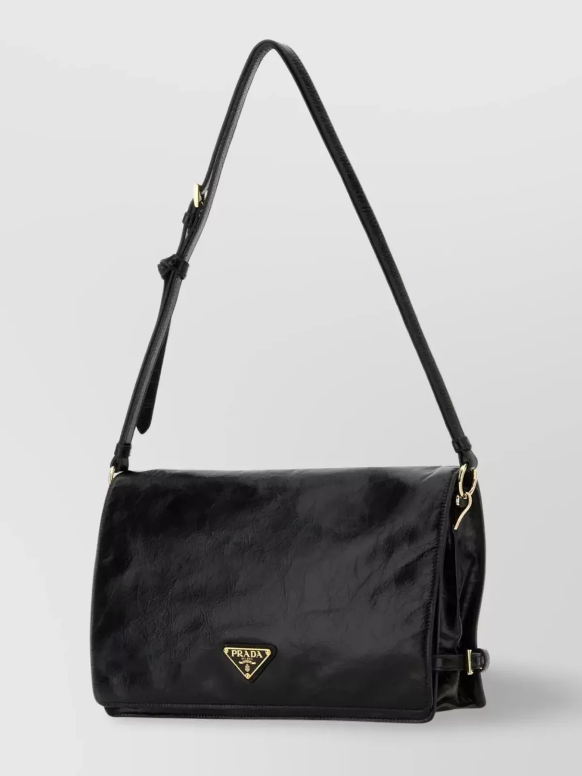 Prada Medium Flap Schultertasche in Schwarz, Foto 2