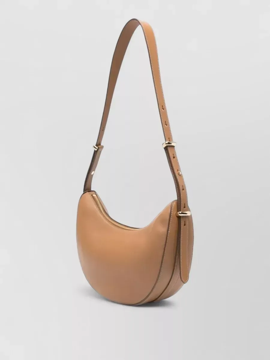 Prada Curved Zip Schultertasche in Braun, Foto 3