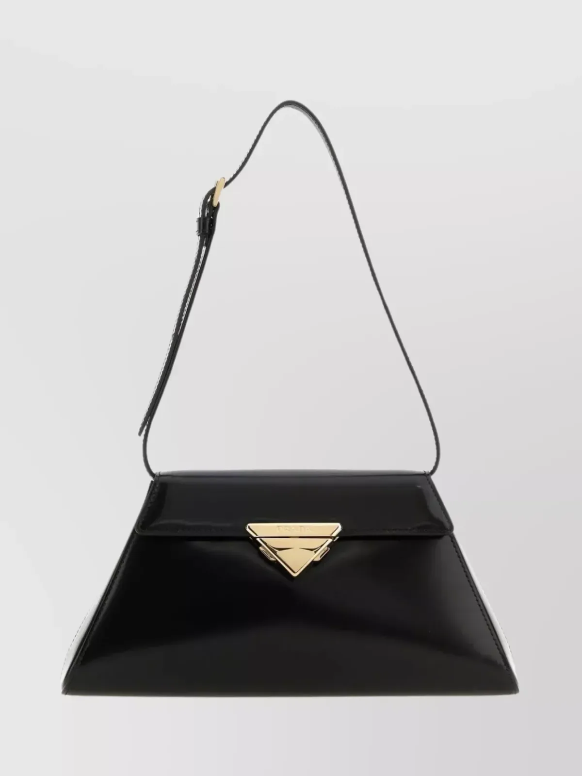 Prada Fold-Over Schultertasche in Schwarz, Foto 1