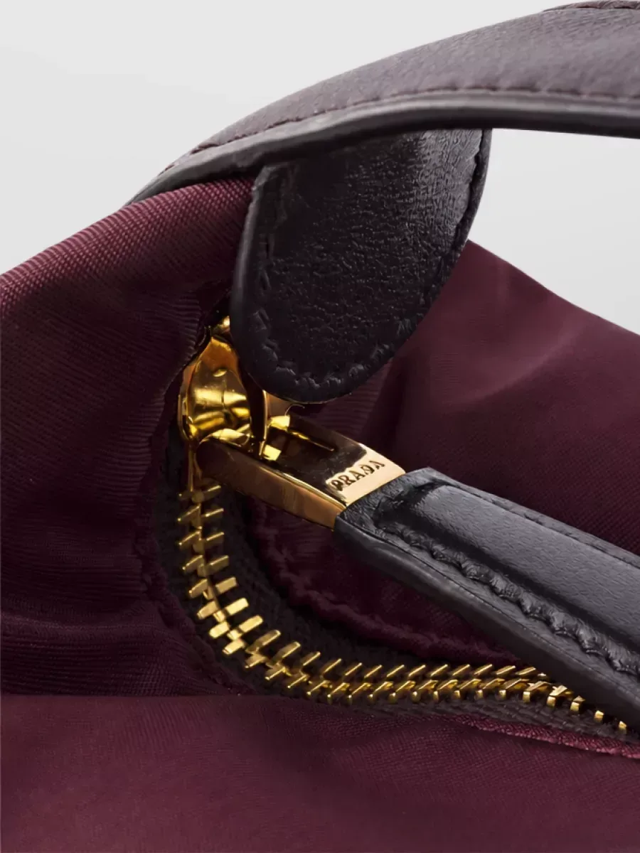 Prada Mini Leather Clutch in Burgundy, photo 4