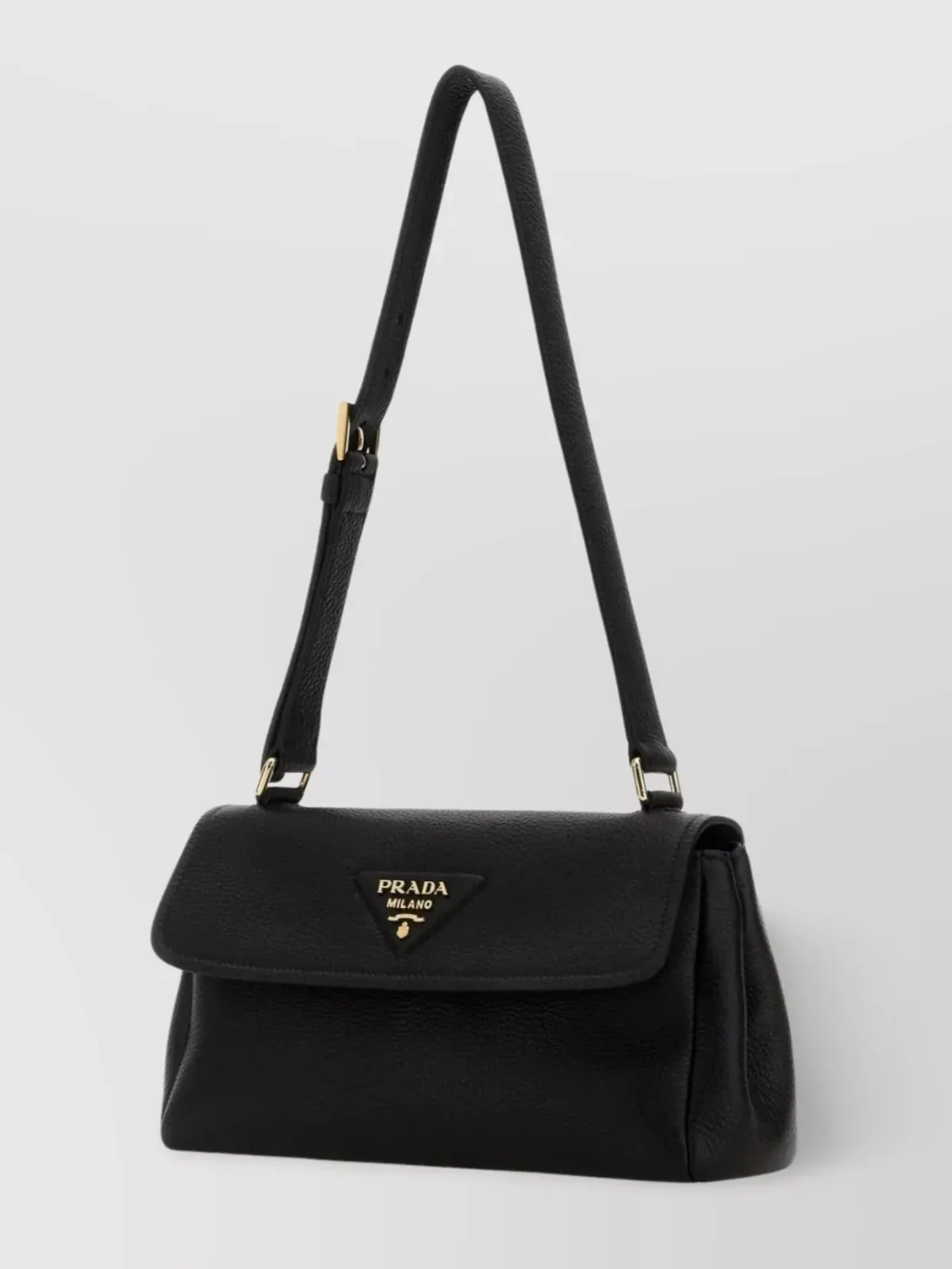 Prada kleine Schultertasche aus Leder in Schwarz, Foto 2