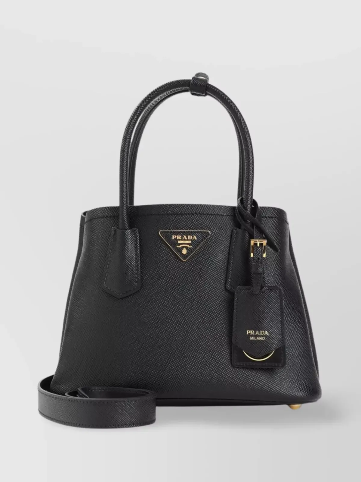 Prada Double Schultertasche in Schwarz, Foto 1