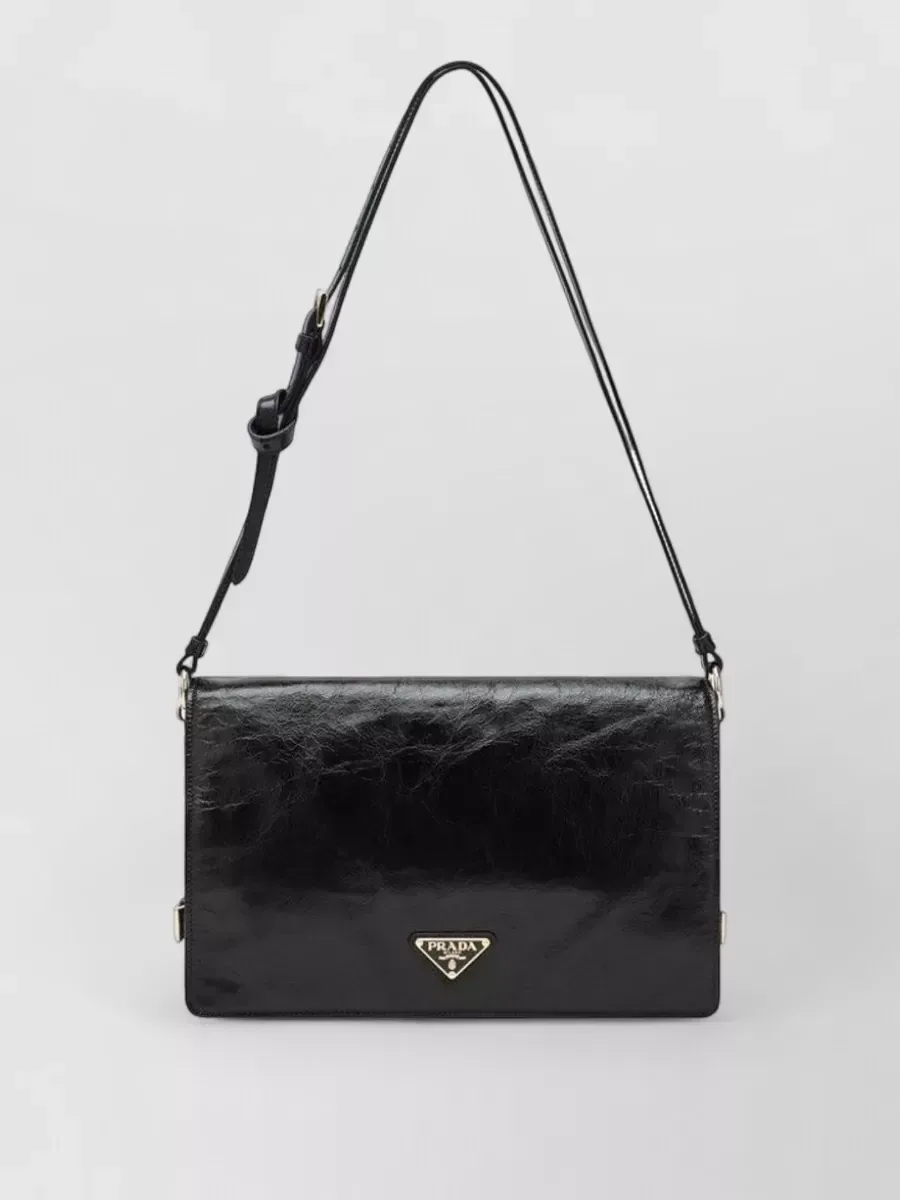 Prada حقيبة كتف متوسطة من جلد العجل الأسود، صورة 1