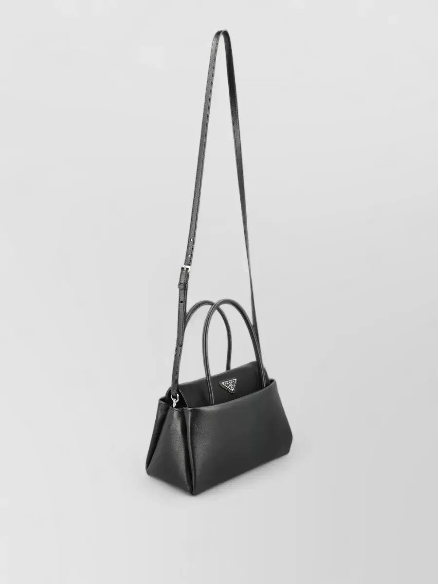 Cabas Prada Saffiano Double noir, photo 3