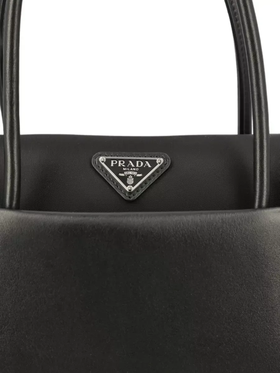 Cabas Prada Saffiano Double noir, photo 4