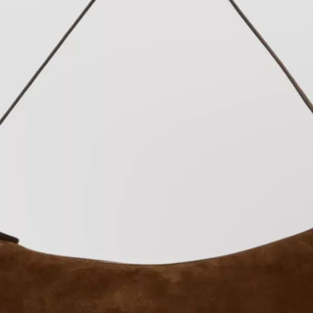Sac porté épaule Prada Demi-Lune Large marron, détail