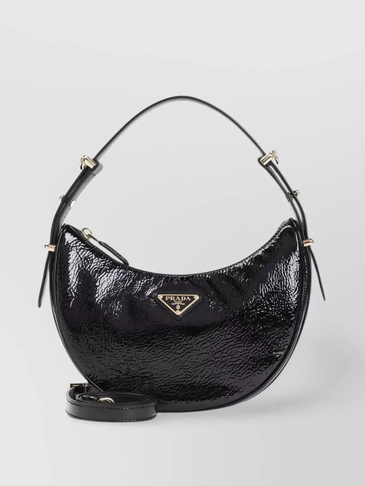 Prada Lamb Leather Shoulder Bag in Schwarz, Foto 1