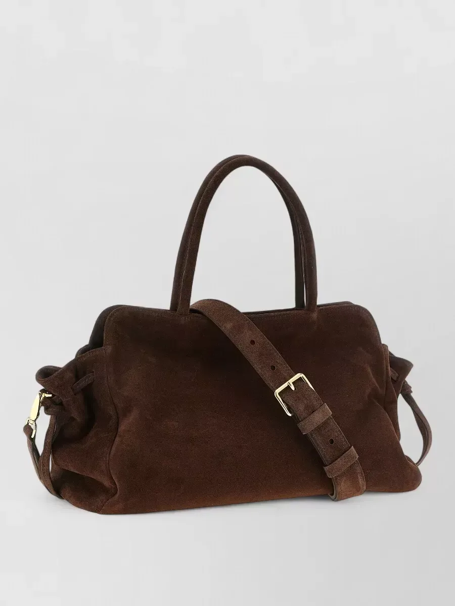 Prada Soft Suede Tote in Brown, photo 2