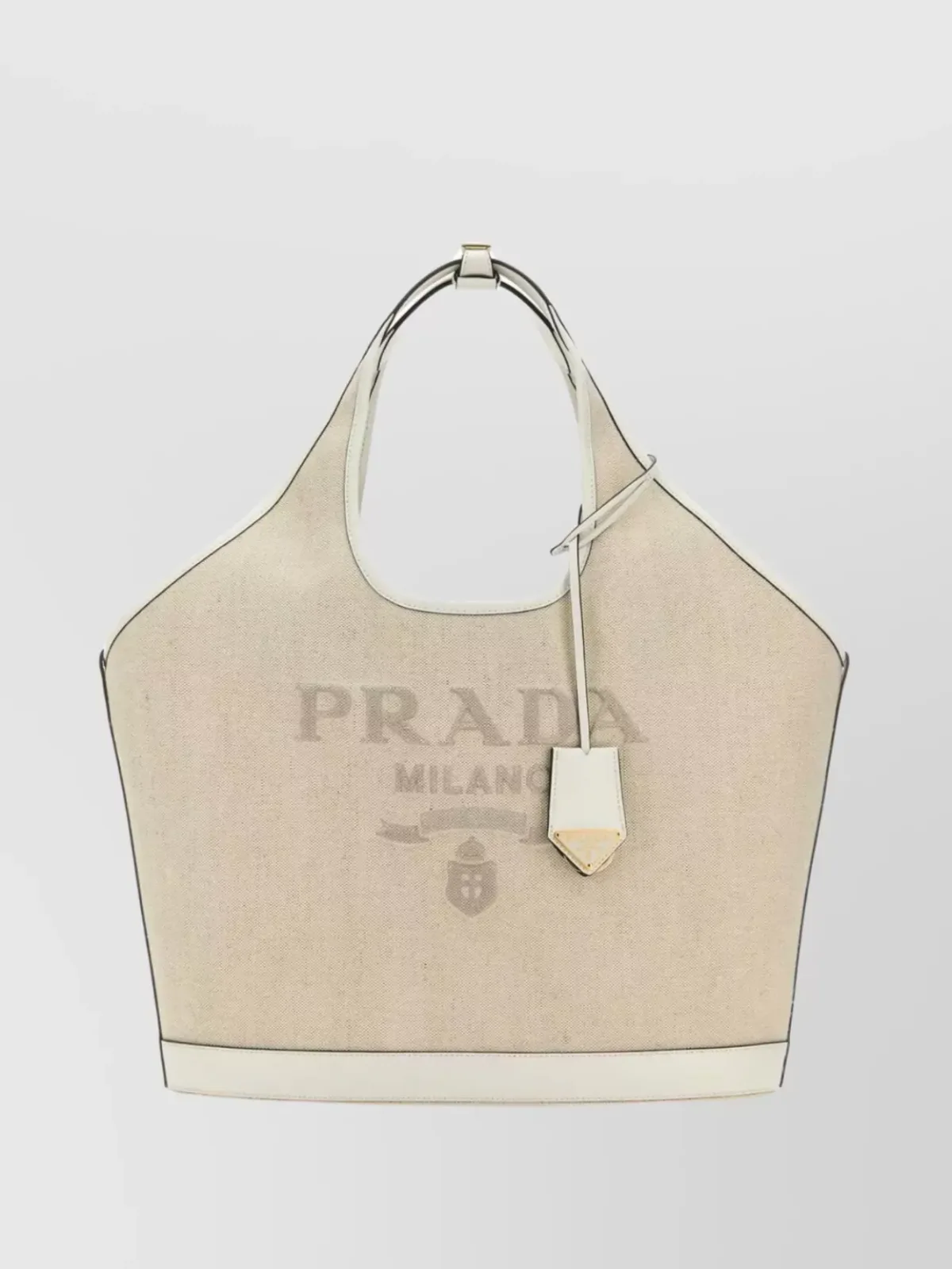 Prada Round Handle Shoulder Bag in Beige, photo 1