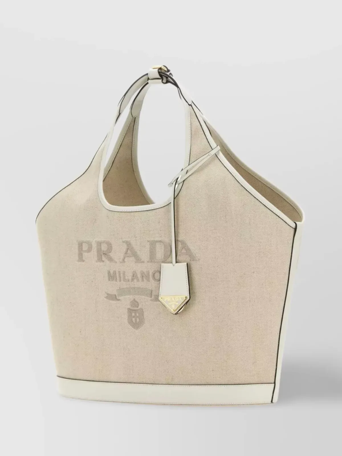 Prada Round Handle Shoulder Bag in Beige, photo 2