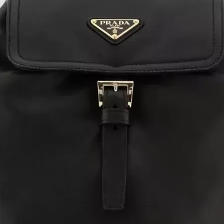 Prada Explore Medium Backpack in Black, detail
